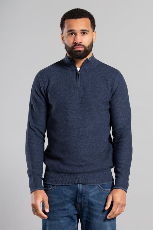 Stay stylish and comfortable in this Kensington Eastside 1/4 zip, honeycomb knit jumper. Made from 100% cotton, this jumper is the perfect addition to your wardrobe. Featuring a classic design and high-quality construction, it's the perfect choice for any casual occasion. Machine washable for easy care.