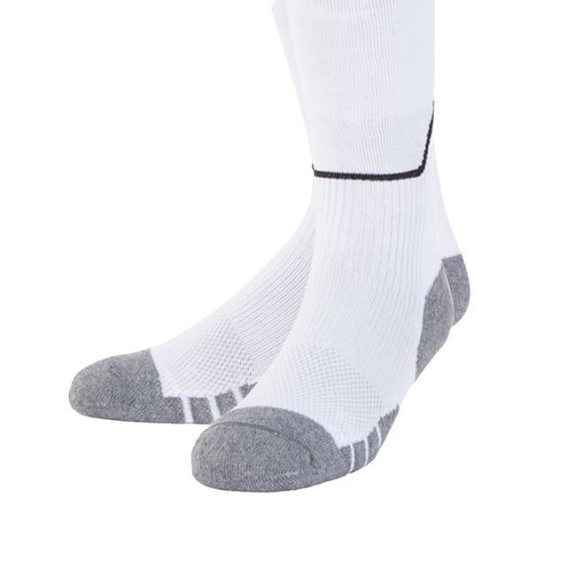 75% Polyamide, 20% Cotton, 5% Elastane. Fabric: Micro Mesh. Design: Contrast, Logo. Elasticated Ankles, Padded Heel, Toe and Achilles, Ribbed Ankle. Cuff: Elasticated, Turnover Cuff. Elasticated Foot, Flat Toe Seam.