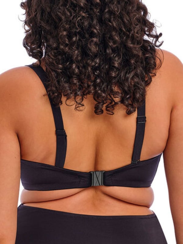 Elomi Cabana Nights Underwired Bandeau Bikini Top. With firm support fabric, lightly padded cups and an internal side sling. Product is recommended as hand wash only.