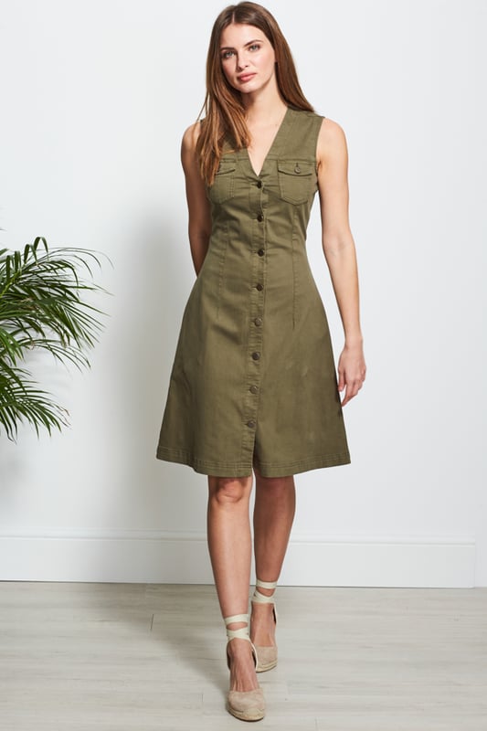 white christmas dresses Black Denim Button Down Dress – Peacocks & Pearls Lexington main image 1