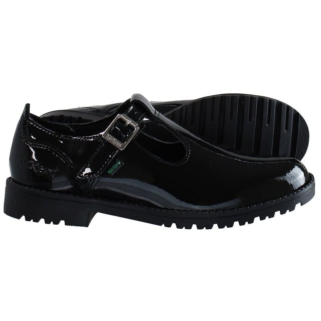 Kickers Lachly T Hook & Loop Black Smooth Leather Kids Shoes 1_14102