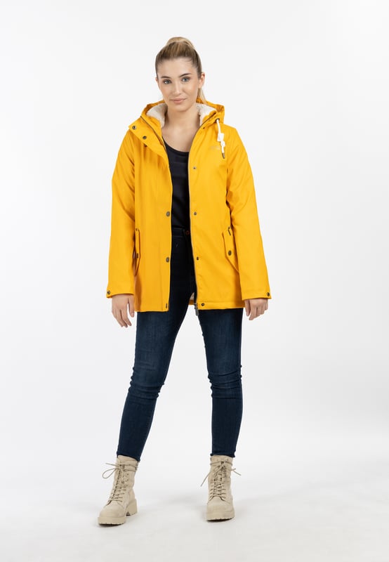 ICEBOUND Regenjacke mit Teddyfutter Damen Sonnengelb