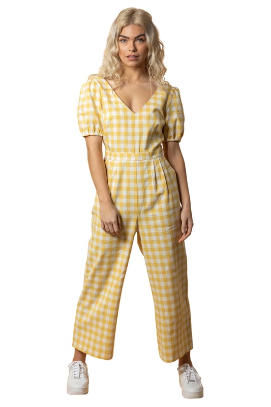 Gingham Check Jumpsuit