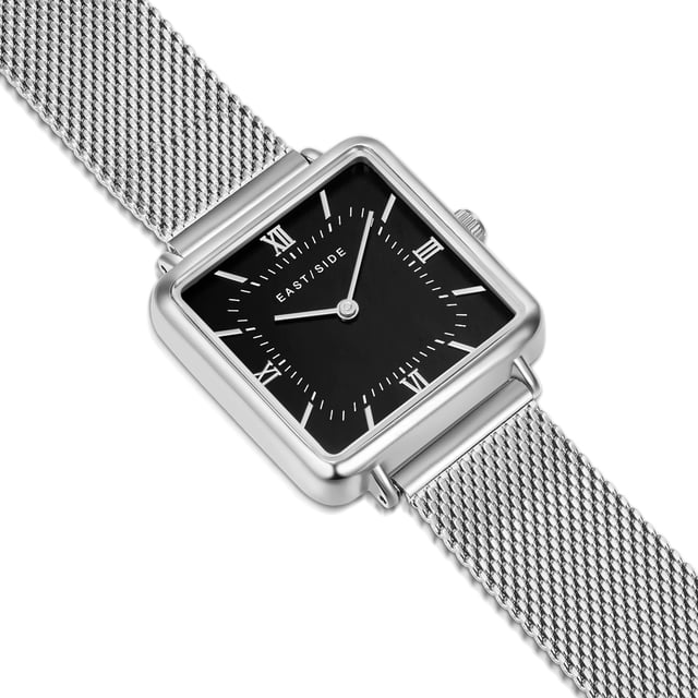 Do you like your accessories something "Edgy"? Then this women's watch in the Eastside label is the perfect addition to your clock collection! Urban and elegant is inspired by the lifestyle of the New York district of the same name. A special highlight is the angular housing that gives the watch its striking character. The dial with Roman digits and obélisque diverse also scores. The silver-colored housing is tailored to the elaborately worked Milanaise stainless steel bracelet in color and a comfortable sliding closure ensures the best carrying properties. If you value the highest precision with your timepiece, you will also look forward to the high-quality quartz clock.