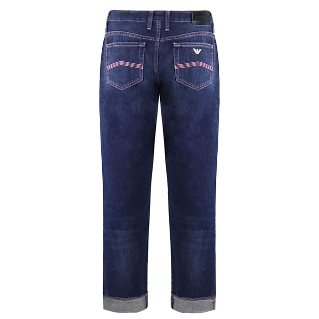 Emporio Armani Slim Girl Fit Blue Pink Jeans 6Z2J90 2D0ZZ 0941