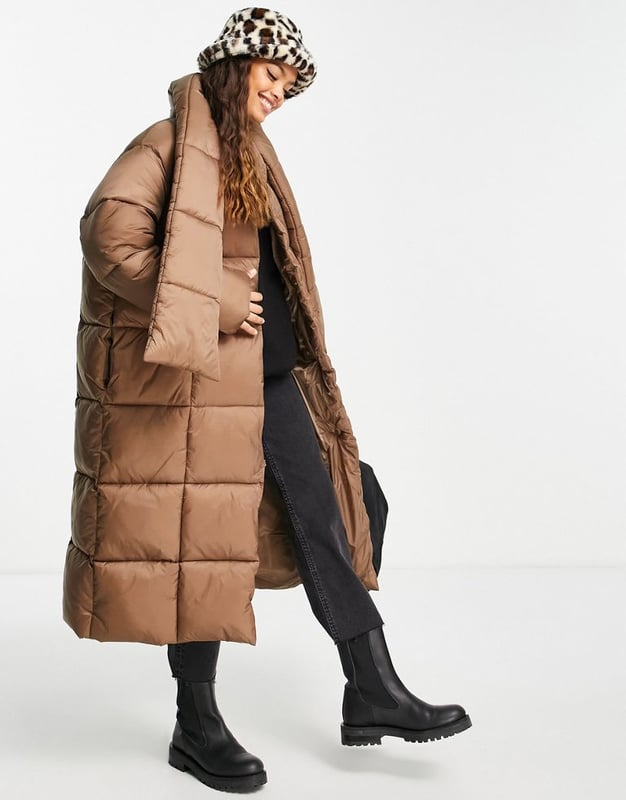 long puffer coat women's asos