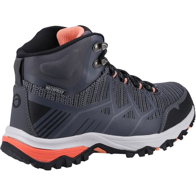 Lightweight and breathable hill and trail walking boot with an eco-conscious upper made from 85% of rPET (recycled plastic bottles). A waterproof membrane keeps feet dry whilst a memory foam foot bed cushions the feet, keeping feet comfortable.