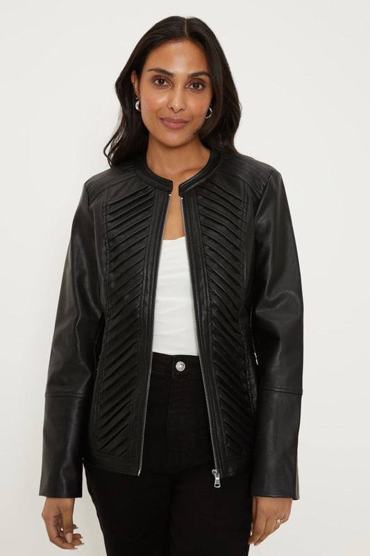 Petite black biker jacket new arrivals