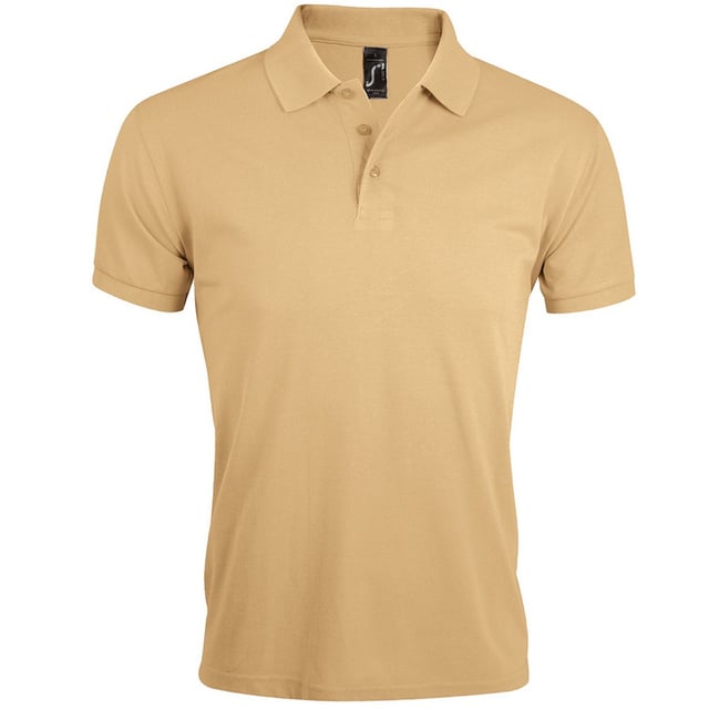 SOLs Mens Prime Pique Plain Short Sleeve Polo Shirt (Sand)