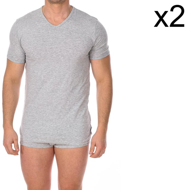 Bikkembergs short sleeve t-shirt.
 V-neck with ribbed finish.
 Fabric label personalized by the brand on the back of the neck.
 Comfortable and breathable fabric.
 Seams seen in tone.
 Composition: 95% Cotton, 5% Elastane
 Care:
Care:
 -Wash at max temperature. 40ºC.
 -Do not use bleach.
 -Supports dry cleaning.
 -Allows you to use a dryer.
 -Iron at max temperature. 130ºC.