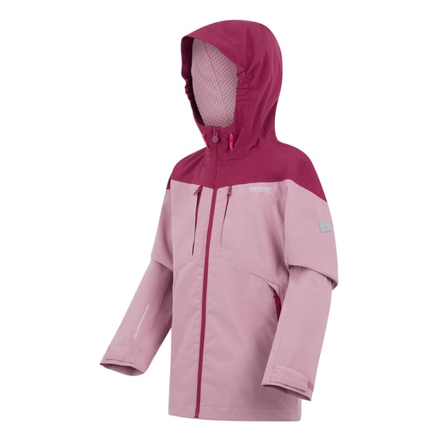 100% Recycled Polyester. Lining: Mesh. Design: Contrast, Logo. 165gsm. Fabric Technology: Breathable, Isotex 15000, Stretch, Taped Seam, Water Repellent. 360 Degree Reflection. Cuff: Adjustable. Neckline: High Collar, Hooded. Sleeve-Type: Long-Sleeved, Taffeta Lined. Hood Features: Grown On Hood. Pockets: 2 Chest Pockets, Zip, 2 Lower Pockets. Fastening: Full Zip. 10000g/m²/24hrs. Hem: Shockcord Hem. 7-8 Years: 26 in. 13 Years: 32 in. 9-10 Years: 28.5 in. 5-6 Years: 24 in. 11-12 Years: 31 in. 3-4 Years: 22.5 in. 14 Years: 33 in. 15-16 Years: 36 in.