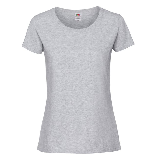 Womens t-shirt. Soft hand feel. Shaped side seams for a feminine fit. Performs at 60 degree wash. Crew neck with Cotton/ Lycra rib and twin needle stitching. Self-fabric shoulder to shoulder taping. Material: 100% ring spun cotton.
