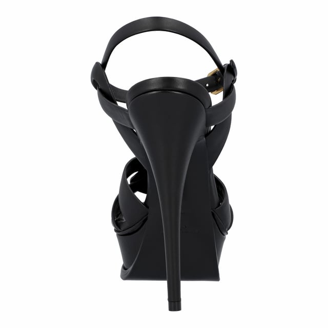 Upper: 100% calf leather
Color: Black
Leather sole
Heel height: 13.5 cm
Other details: adjustable ankle strap
Made in ItalyMeasurments:  height: 1350 mm