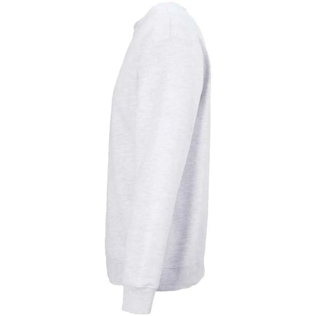 80% Baumwolle, 20% Recyceltes Polyester. Gewebe: angeraute Fleece-Innenseite. Design: Unifarben. GSM (Gramm pro Quadratmeter): 280. Saum: gerippt. Rundhalsausschnitt, gerippt. Überschnittene Schulter, Ausschnitt mit Band, Abreiß-Etikett. Langärmlig. Bündchen: gerippt. Zum Überziehen. Sicherheitsstandards: REACH. Nachhaltigkeit: Amfori-Freigabe, BSCI, Fair Wear geprüft, Aus recyceltem Material, OEKOTEX, PETA-geprüftes Vegan. XS: 90,17 cm. S: 96,52 cm. M: 102 cm. L: 107 cm. XL: 112 cm. XXL: 119,38 cm. 3XL: 124,46 cm. 4XL: 132 cm. 5XL: 139,7 cm.