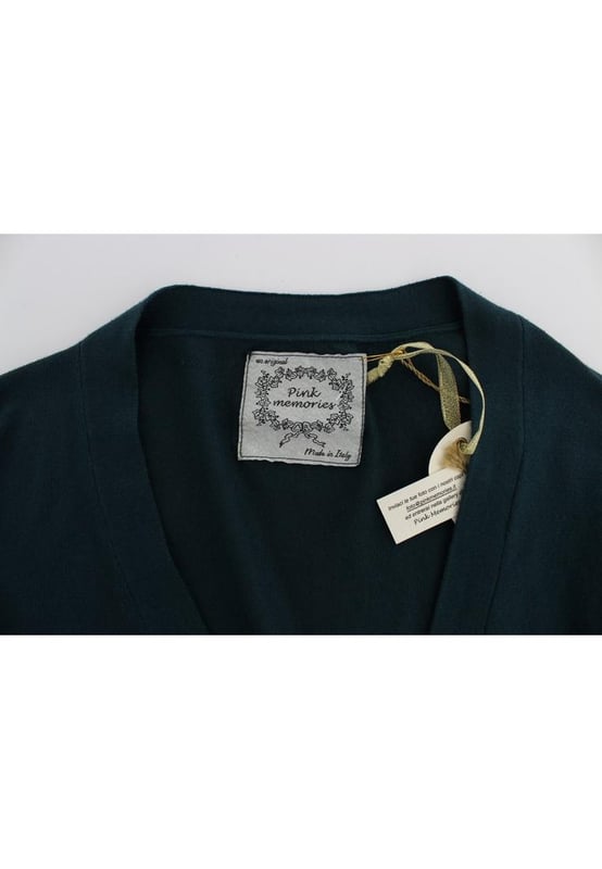 Brand: PINK MEMORIES
  Condition: Brand new with tags
  Style: Cardigan sweater
  Color: Green
  Closure: Full front button
  Made in: Italy
  Material: 100% Cotton
  Logo details
  Gender: Women