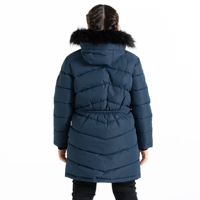 Lining: Cire Finish. Fabric: Iloft Ecofill. Design: Logo, Quilted. Fabric Technology: Ared 10000, Breathable, DWR Finish, Insulating, Waterproof, Weather Resistant. Neckline: Hooded. Inner Sleeve Cuff. Sleeve-Type: Long-Sleeved. Hood Features: Faux Fur Trim, Grown On Hood, Removable Trim. Pockets: 2 Lower Pockets, Zip. Fastening: Full Zip. Sustainability: Made from Recycled Materials. Waistline: Part Elasticated.