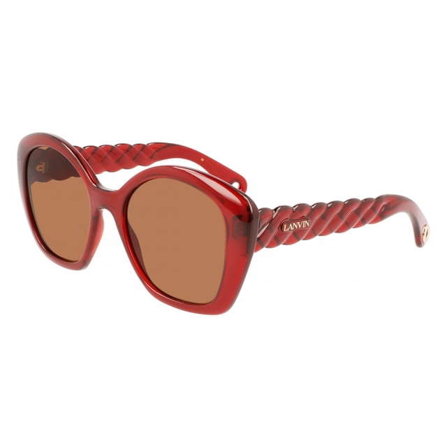 Gafas de sol LNV628S con montura de acetato.

Forma y diseño:
- Estas gafas Lanvin tienen una silueta de alas de mariposa.

Material de la montura:
- La montura de estas gafas está fabricada en acetato, un material plástico.
- El acetato proporciona durabilidad, flexibilidad y un acabado liso a la montura.

Patillas de acetato:
- Las patillas también están hechas de acetato, a juego con el material de la montura.
- El acetato en las patillas las hace livianas y cómodas de llevar.

Detalles de la marca:
- Grabado de la marca Lanvin en las patillas.
- Estos elementos de diseño ayudan a identificar claramente el modelo como parte de la colección de gafas Lanvin.

Lentes:
- Los lentes son de alta calidad.
- Estos lentes proporcionan una excelente protección UV y una visión nítida y clara.
 Medidas: Ancho lente: 54 mm. Puente: 19 mm. Patillas: 140 mm.
 Composición: Acetato
 Cuidados:
Utiliza un paño de microfibra suave y limpio para limpiar tus gafas de sol. Este tipo de paño no rayará los lentes.
Evita usar productos de limpieza abrasivos, detergentes, alcohol o acetona, ya que pueden dañar los lentes y los tratamientos antirrefleja