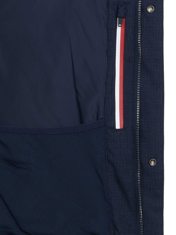 50% lana, 50% poliéster; abrigo Tommy Hilfiger;  Modelo: TT0TT04445427;  capucha;  Cremallera con tapeta de botones;  Dos bolsillos delanteros, dos bolsillos en el pecho;  Detalles del logo de Tommy Hilfiger