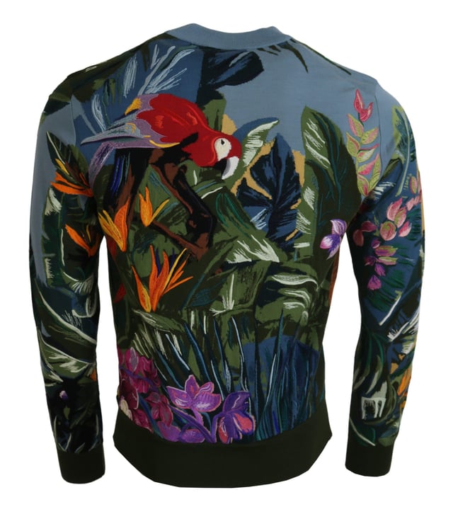 Fantastisk Dolce & Gabbana tröja  
Tillverkad i Italien  
Flerfärgad broderad design med djungelmönster  
Pullover med rund hals  
Logodetaljer  
Hög craftsmanship  
Material: 63% ull 37% siden  
Exklusiv och lyxig  
Perfekt för alla tillfällen  
Uppgradera din stil