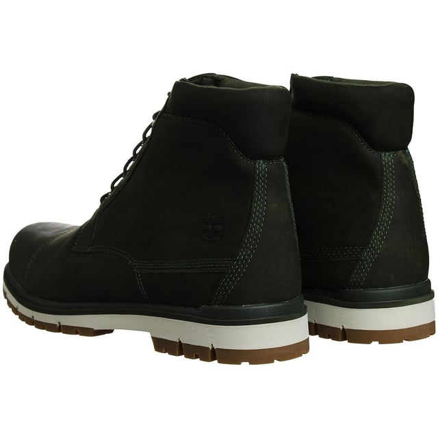 The Timberland Radford 6-Inch Waterproof Men's Green Boots are a versatile and rugged choice for men who seek both style and durability in their footwear. Here are the key features of these boots:

 Green Leather and Fabric Upper:  These boots typically feature a combination of premium green leather and fabric materials, offering a stylish and contemporary appearance while providing durability and resistance to the elements.

 Classic 6-Inch Height:  These boots feature the iconic 6-inch height, providing ankle support and protection. This height is versatile and suitable for various occasions, from casual outings to outdoor activities.

 Waterproof Construction:  Timberland is known for its waterproof boots, and the Radford line is designed to keep your feet dry in wet conditions. These boots often feature seam-sealed construction and waterproof leather and fabric.

 Padded Collar and Tongue:  The boots come with a padded collar and tongue for added comfort and to reduce the risk of chafing or discomfort during extended wear.

 Lace-Up Closure:  Typically, these boots feature a lace-up closure system with durable hardware, allowing you to achieve a secure and customized fit while ensuring long-lasting durability.

 Anti-Fatigue Technology:  Some Timberland boots, including the Radford line, incorporate anti-fatigue technology in the midsole. This technology provides all-day comfort and support, making them suitable for extended wear.

 Versatile Style:  These boots are designed to be versatile, making them suitable for a range of outfits and occasions, from urban adventures to outdoor pursuits.

 Timberland Branding:  These boots often feature Timberland branding details, such as the iconic Timberland tree logo on the side, tongue, or heel, representing the brand's commitment to quality and style.

 Durable Rubber Outsole: The rubber outsole offers excellent traction and grip on various surfaces, ensuring stability and safety in different environments.

In summary, the Timberland Radford 6-Inch Waterproof Men's Green Boots combine style, comfort, and weather-ready features. With their premium leather and fabric construction, classic design, and cushioned support, they are a versatile addition to your wardrobe, suitable for both everyday wear and outdoor adventures. These boots represent Timberland's tradition of quality and functionality in men's footwear.
