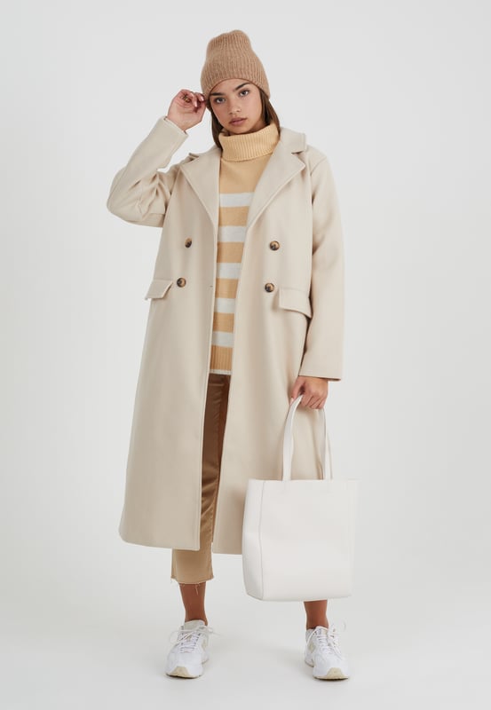 Brave soul stella clearance double breasted mac