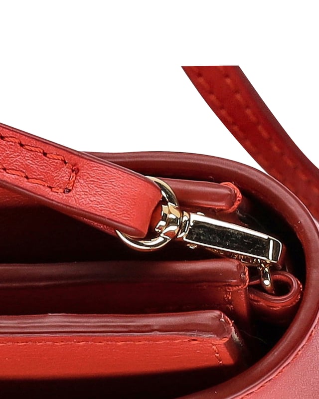 Chloe Drew Bijou Clutch Crossbody Bag in Red Calfskin Leather