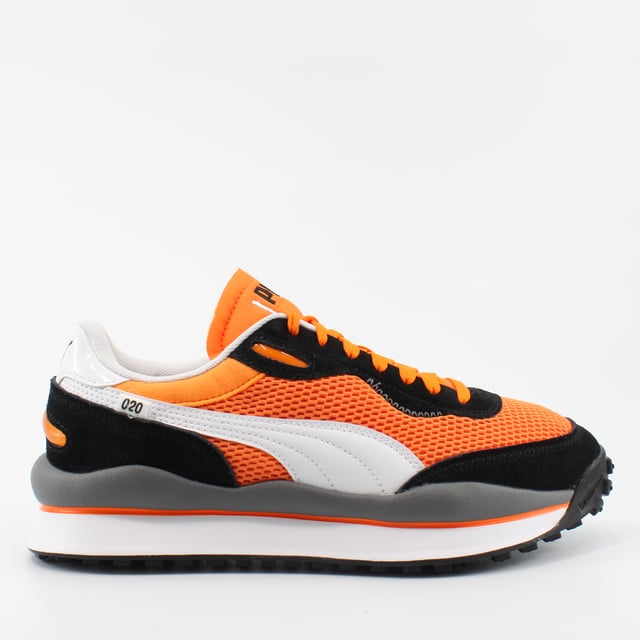Puma Style Rider OG Pack Orange Textile Mens Lace Up Trainers