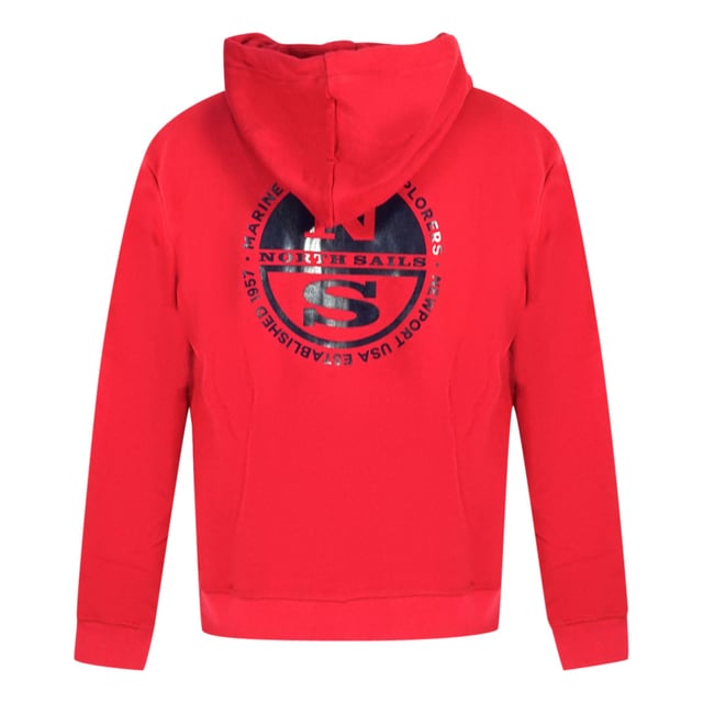 North Sails Logo Red Zip Hoodie