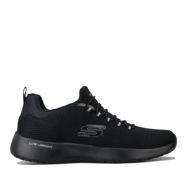Herren Skechers Dynamight Casual Sport Trainer In Schwarz Skechers Dynamight in Schwarz <BR>- Bungee Schnürverschluss <BR>- Zuglasche an der Ferse <BR>- Gepolsterter Kragen <BR>- Obermaterial aus Mesh für Atmungsaktivität <BR>- Zuglasche an der Ferse <BR>- Branding an Ferse und Zunge <BR>- Obermaterial aus Textil Innenfutter aus Synthetik Sohle <BR>- Ref: 58360 BBK