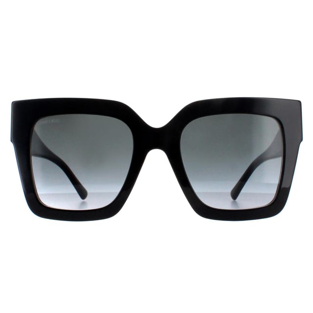 Jimmy Choo Square Womens Black Grey Gradient EDNA/S  Sunglasses showcase a chic square frame design, combining timeless sophistication with modern style. Crafted with meticulous attention to detail, they add instant glamour to any look.