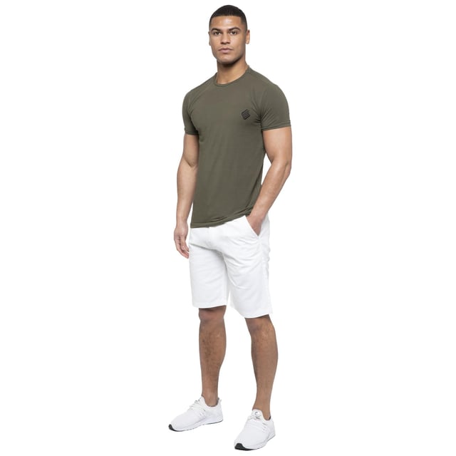 Enzo Mens Chino Shorts In White