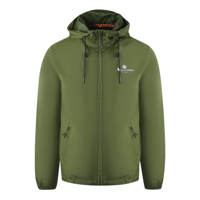 Aquascutum London Logo Army Green Active Windbreaker Jacket