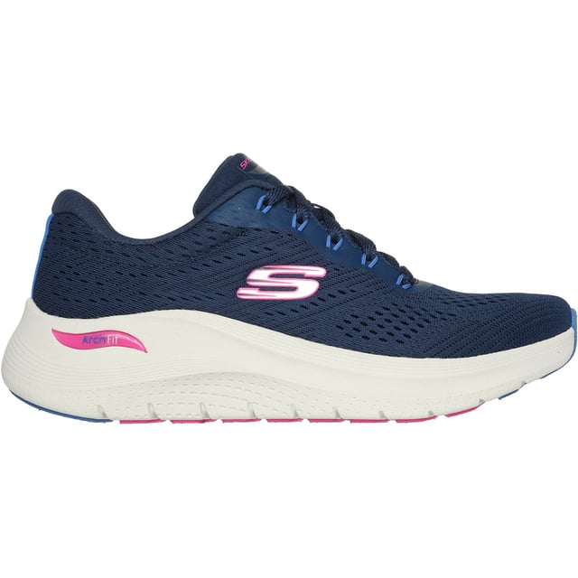 All-day comfort and support combine in Skechers Arch Fit 2.0 - Big League. This lace-up vegan design features an engineered mesh upper with a removable Arch Fit insole and a cushioned midsole.