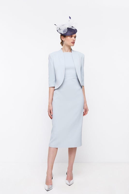Premium Italian Fabric Tailored Midi Dress