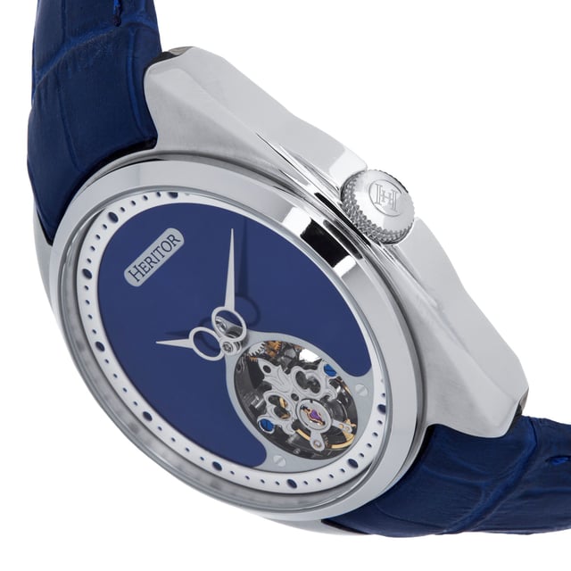 316L roestvrijstalen behuizing van chirurgische kwaliteit; Jeweled M2701-1A automatisch uurwerk; Juweellagers: 22 juwelen; 41 uur gangreserve; Slagen per uur (BPH): 21600/uur; Saffier-gecoat mineraal kristal; Semi-skelet wijzerplaat; Observatiekast terug naar bezichtiging Uurwerk; Echt lederen band; Logo-gegraveerde roestvrijstalen sluiting; 46 mm doorsnee; 5 ATM waterbestendigheid;