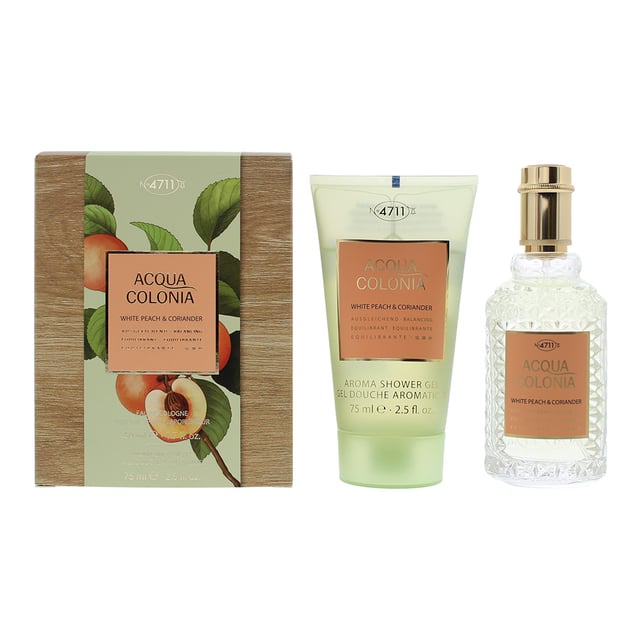 The house of 4711 launched "4711 Acqua Colonia White Peach & Coriander", a unisex fragrance, in 2017. Created by Alexandra Monet "4711 Acqua Colonia White Peach & Coriander" mixes notes of Citruses, Coriander, Green Notes, Herbal notes and White Peach. Peach is the dominant note here, though it's light, soft peach scent that helps make "4711 Acqua Colonia White Peach & Coriander" an ideal scent for every day wear in the warmer months.