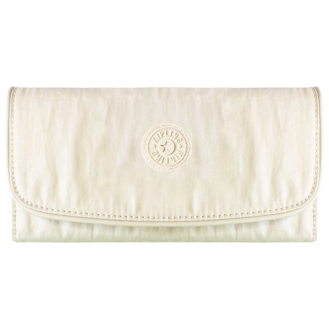 The Kipling Money Land Women's Beige Pearl Large Wallet is a stylish and functional accessory designed to keep your essentials organized while adding a touch of elegance to your everyday ensemble. With its spacious design and chic color, this wallet is perfect for those who appreciate both practicality and sophistication.
 
Key Features:
Durable Material: 

Made from Kipling’s signature crinkle nylon, this wallet is lightweight, water-resistant, and easy to clean, ensuring it stands up to everyday use while maintaining its chic appearance.

Spacious Design: 

The large wallet features a roomy interior that can comfortably hold your cash, cards, coins, and other essentials, making it an ideal choice for women who like to carry everything in one place.

Multiple Card Slots: 

Equipped with several card slots, this wallet provides easy access to your credit cards, ID, and other important cards, keeping everything organized and within reach.

Secure Zip Closure: 

The wallet features a secure zip-around closure that helps keep your belongings safe and prevents accidental spills or loss of items.

Interior Coin Pocket: 

Includes a dedicated zip pocket for coins, ensuring that change is easily accessible and won’t get lost in the main compartment.

Elegant Beige Pearl Color: 

The sophisticated beige pearl shade adds a subtle touch of elegance, making this wallet suitable for various occasions, from casual outings to more formal events.

Signature Monkey Keychain: 

Features Kipling’s iconic monkey charm, adding a playful and whimsical touch that reflects the brand’s unique character.

Versatile Use: 

This wallet is not only perfect for everyday use but also makes a great travel companion, allowing you to keep your important items organized while on the go.

 
The Kipling Money Land Women's Beige Pearl Large Wallet is an essential accessory for women who value both style and functionality. With its spacious design, organized compartments, and chic appearance, this wallet will keep your essentials secure and easily accessible while enhancing your overall look. Whether you're heading to work, shopping, or enjoying a night out, this wallet is a fashionable choice that complements your lifestyle.