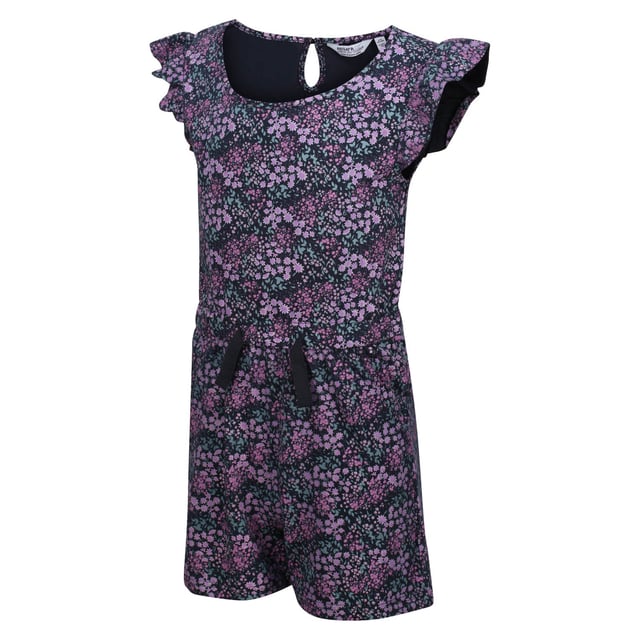 The Dasie kids' playsuit dress from Regatta is soft, breathable and stylish - perfect wear for kids. The kids' playsuit is made with soft Coolweave cotton that's naturally breathable to keep them comfortable and fresh. The dress comes with a fun design and an elasticated waistband. There are side pockets for a relaxed look. It's ideal for sunny days at the beach. Material: 100% Cotton. Ref: RKD012YHB.