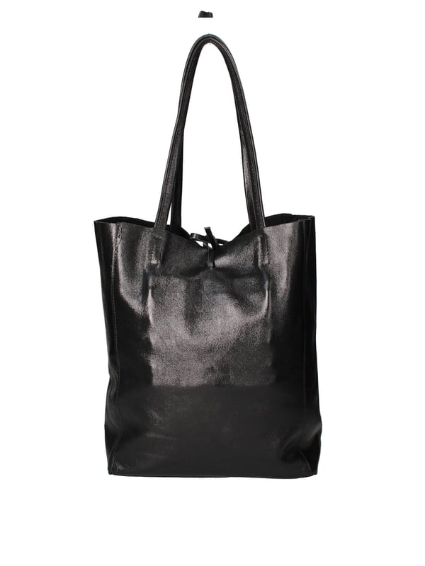 Damen-Shopper-Tasche mit Leder-Kordelzugverschluss. eine mit Reißverschluss-Innentaschen. fehlende Außentaschen. fehlender Schultergurt. Ledergriff. ein Innenfach.  Außenmaterial. Gefüttert mit 70 % Baumwolle, innen 30 % Polyester. Maße: 40x36x11 cm. Hergestellt in Italien