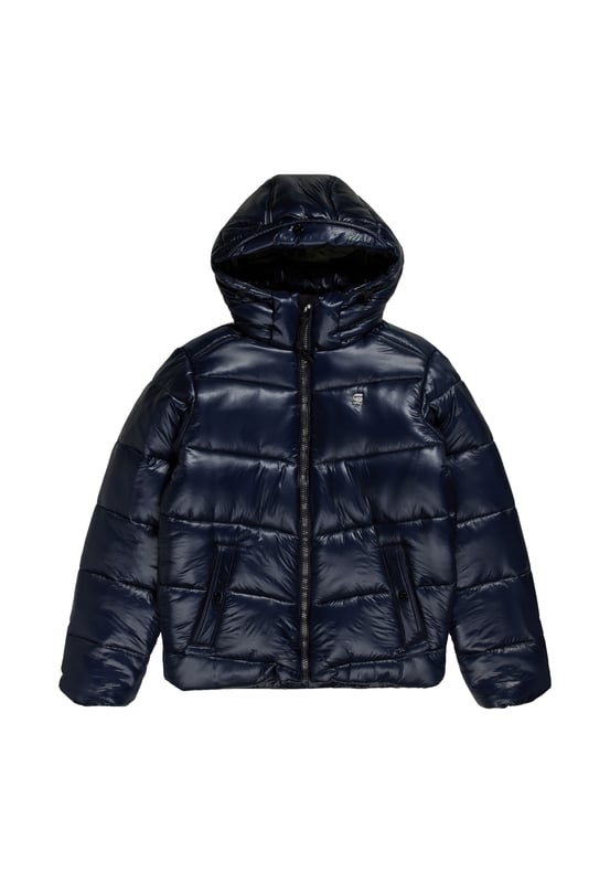 G Star Raw Jacke Diese Steppjacke für Herren ist ideal für kalte Tage. Die Jacke hat ein schönes warmes Futter und ist mit einer wasserabweisenden Ausrüstung versehen. Es hat eine reguläre Passform, die genügend Bewegungsfreiheit und hohen Tragekomfort bietet. Durch Kordelzüge in der Taille lässt sich die Weite regulieren. Die Kapuze lässt sich hoch schließen und mit einem Kordelzug verstellen, um den Hals vor Wind und Kälte zu schützen. Außerdem verfügt es über einen Schirm, der per Druckknopf befestigt werden kann. Geschlossen wird die Jacke mit einem durchgehenden Reißverschluss, der mit einem Windschutz versehen ist. Die elastischen Bündchen verhindern das Eindringen von Kälte und ein Verrutschen der Ärmel. In den beiden seitlichen Paspeltaschen mit Druckknöpfen kannst du deine Hände wärmen oder Kleinigkeiten verstauen. Das dezente Label auf der Brust rundet das Design ab.