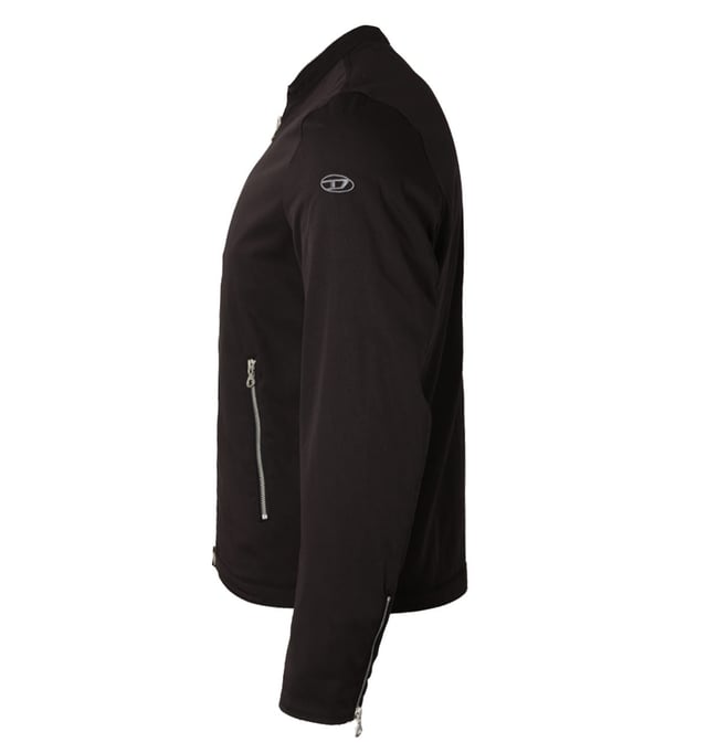 Inject some Diesel DNA into your wardrobe this season, with the J-Glory Nylon Biker Jacket. Crafted from matte nylon twill with a soft feel of cotton. Featuring a slim snap button collar,  a full zip closure, twin front zip pockets and zip details on the sleeves. Finished with the iconic oval D logo embroidered on the left sleeve.Regular Fit, Nylon Twill, Slim Snap Button Collar, Full Zip Closure, Twin Front Zip Pockets, Zip Sleeve Details, Diesel Branding. Style & Fit:Regular Fit, Fits True to Size. Composition & Care:100% Polyamide, Machine Wash.