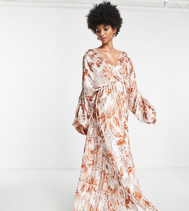 Stripe and floral maxi dress discount