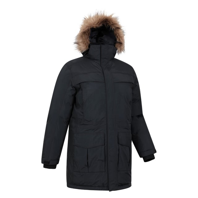 Mountain Warehouse Mens Antarctic Extreme Waterproof Down Jacket Charcoal