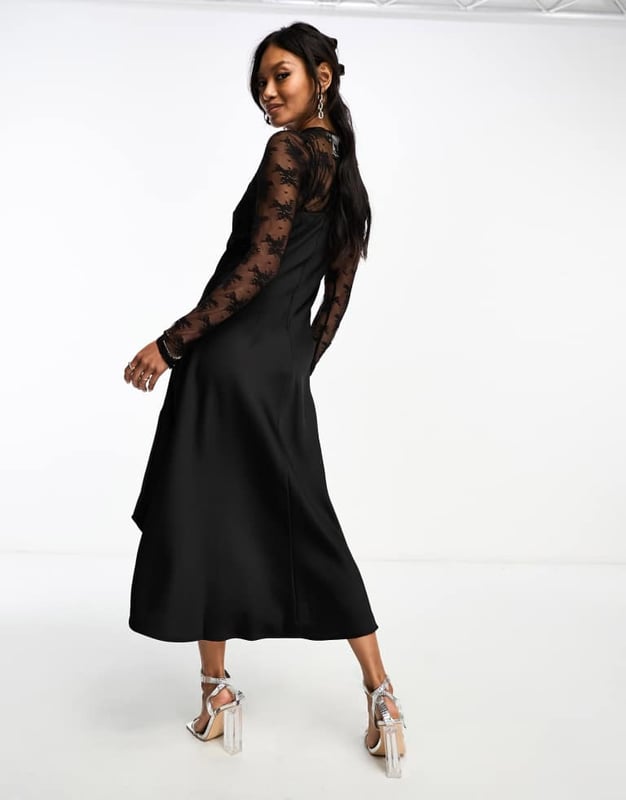 Dresses by Y.A.S Best dressed: secured High neck Long sleeves Zip-back fastening Side split Regular fitSold By: Asos