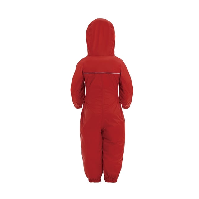 Regatta Puddle IV Combinaison Enfant Imperméable - Tissu Respirant Léger | Rouge Taille 6-12 Mois