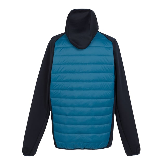 Material:90% Polyester, 10% Elastane. Fabric: Extol Stretch, Knitted, Synthetic Down Touch, Warmloft. Design: Logo, Quilted. 235gsm. Fabric Technology: Insulating, Lightweight, Water Repellent. Compressible, Inner Zip Guard. Neckline: Hooded. Sleeve-Type: Long-Sleeved. Cuff: Stretch Binding. Hood Features: Grown On Hood. Pockets: 2 Side Pockets, Zip. Fastening: Full Zip. Denier: 20D. Sustainability: Made from Recycled Materials.