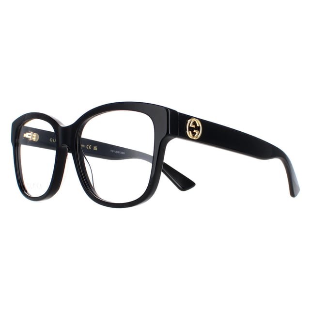 Gucci Square Womens Black GG0038ON  Glasses are a classic square style crafted from lightweight acetate. The Gucci emblem features on the slender temples for brand recognition.