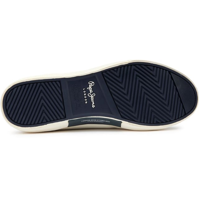 These Court-inspired Streetwear Trainers Kenton Journey By Pepe Jeans London Feature Premium Upper Materials, A Lace-up Fastening, A Heat-sealed Pepe Jeans Logo On The Sides, A Contrast Heel, A Padded Collar And A Rubber Cupsole. Wear This Classic Sneaker On A Laid-back Day Out Or An Evening Around Town.