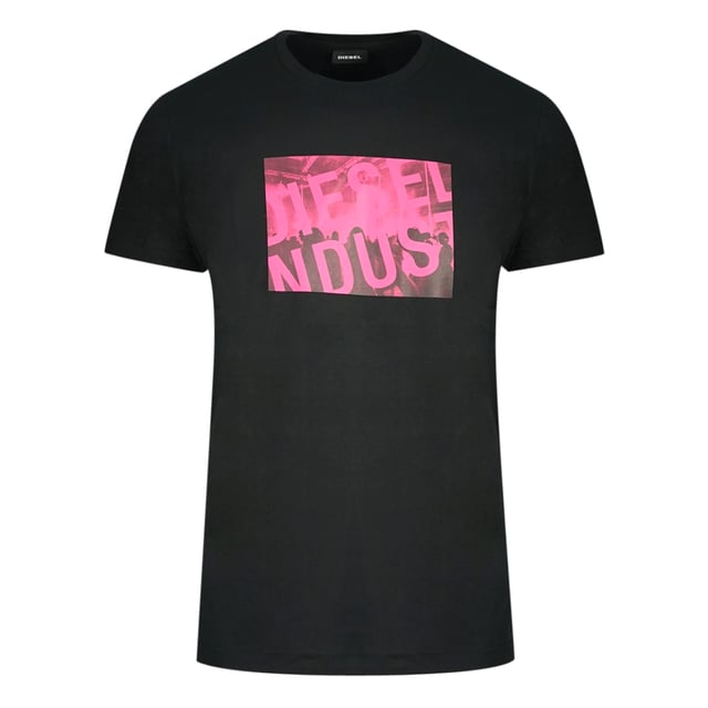 Diesel box logo t shirt sales