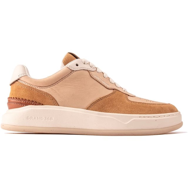 What A Fab Sneaker - The Court-style Crossover Trainer From Cole Haan Has A Superior Leather Upper Combined With The Distinctive, Sporty Grand 360 Sole. The Blind Eye Lacing System And Lightweight Fit Ensure A Steady Step, While The Retro-inspired Design And Cushioned Eva Footbed Allow For Greater Flexibility, A Softer Ride And Stylish Looks. All-day Comfort Has Never Looked Better.